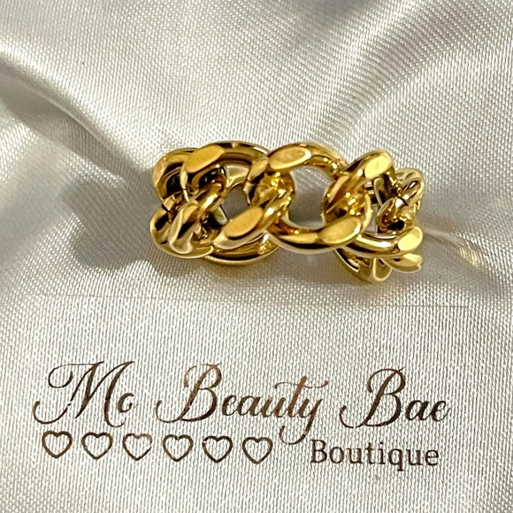 Gold Chain Ring - Picture 2 of 6